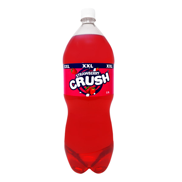 Crush soda range in Strawberry flavour